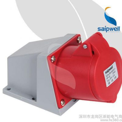 赛普SP-124工业防水插座 32A四芯防水明装插座 工业插座
