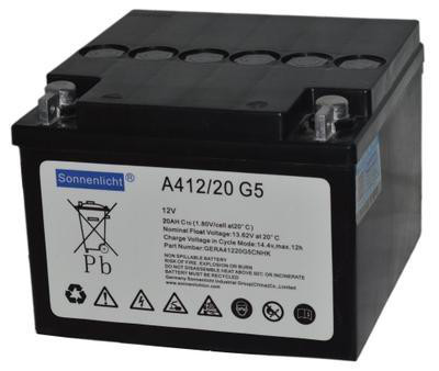 德国阳光蓄电池A412/20G5 全国现货12v20AH阳光电池1220G5