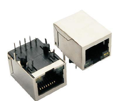 供应兴伸展电子10P8C/荐RJ45带变压器/150v热塑性/以太网接口变压器/定制塑料变压器