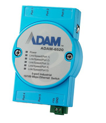 供应研华 ADAM-6520 5端口非网管型工业以太网交换机 一级代理