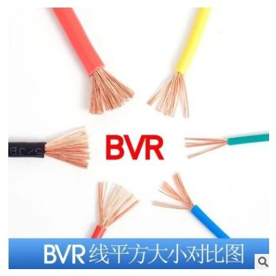 胜宇电线单芯单皮多股芯线纯铜BVR 1.2.5/4/6平方电缆电线