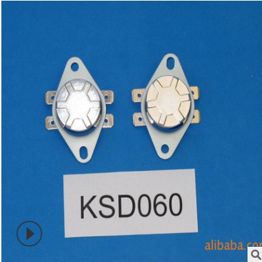 荐 厂家批发饮水机温控器KSD060 CE认证双极温控器 机械温控开关